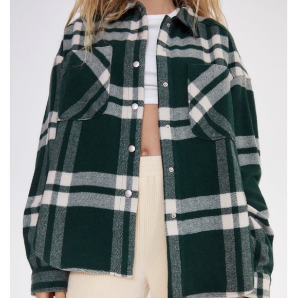 Zara Jackets & Blazers - Zara plaid oversized jacket